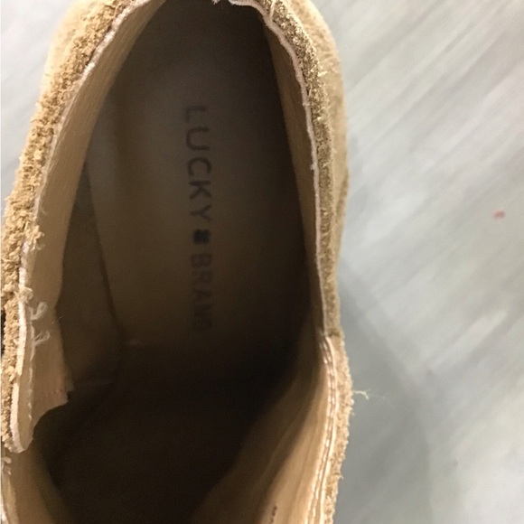 Lucky Brand Camel Suede Ankle Booties - Picture 5 of 5